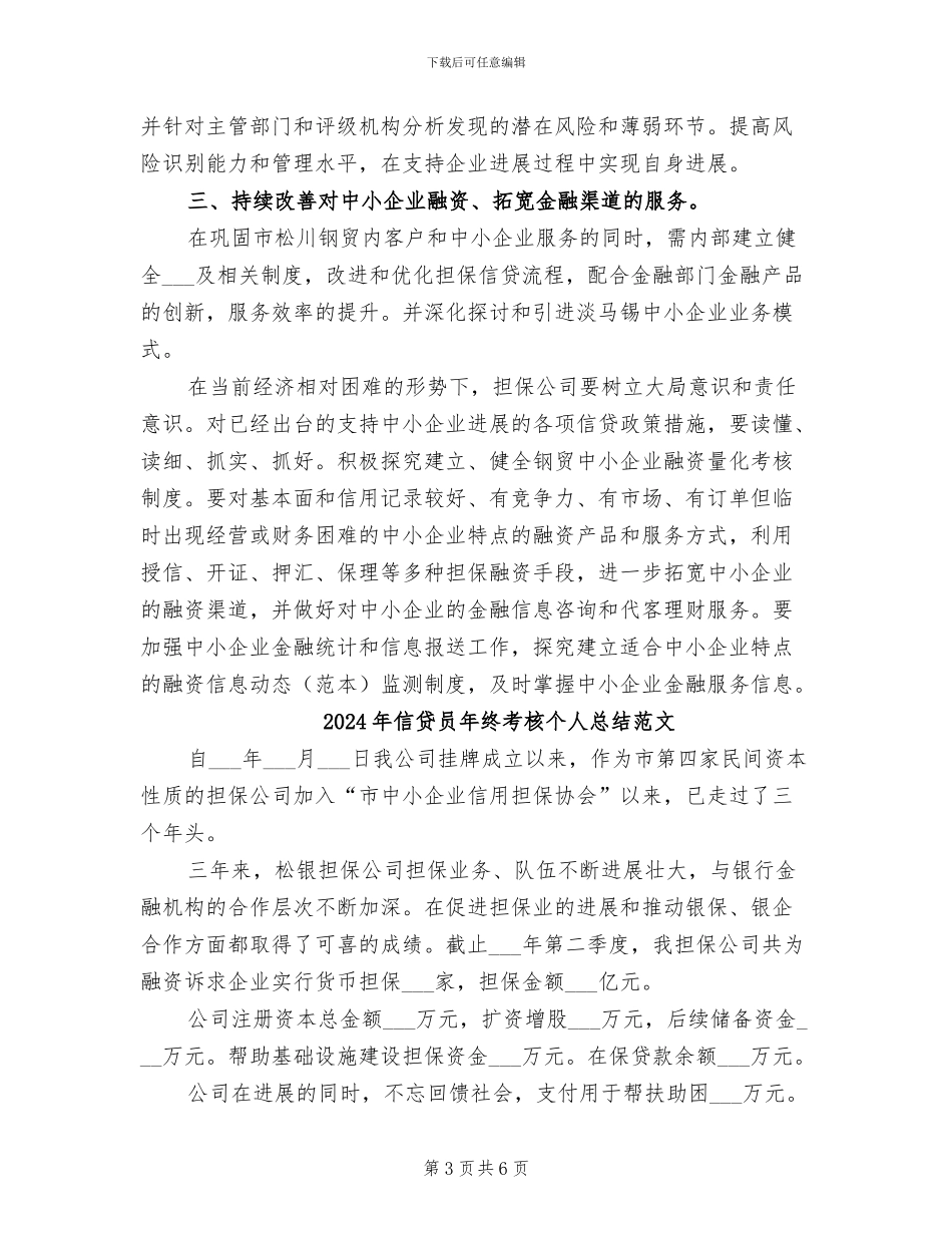 2024年信贷员年终考核个人总结_第3页
