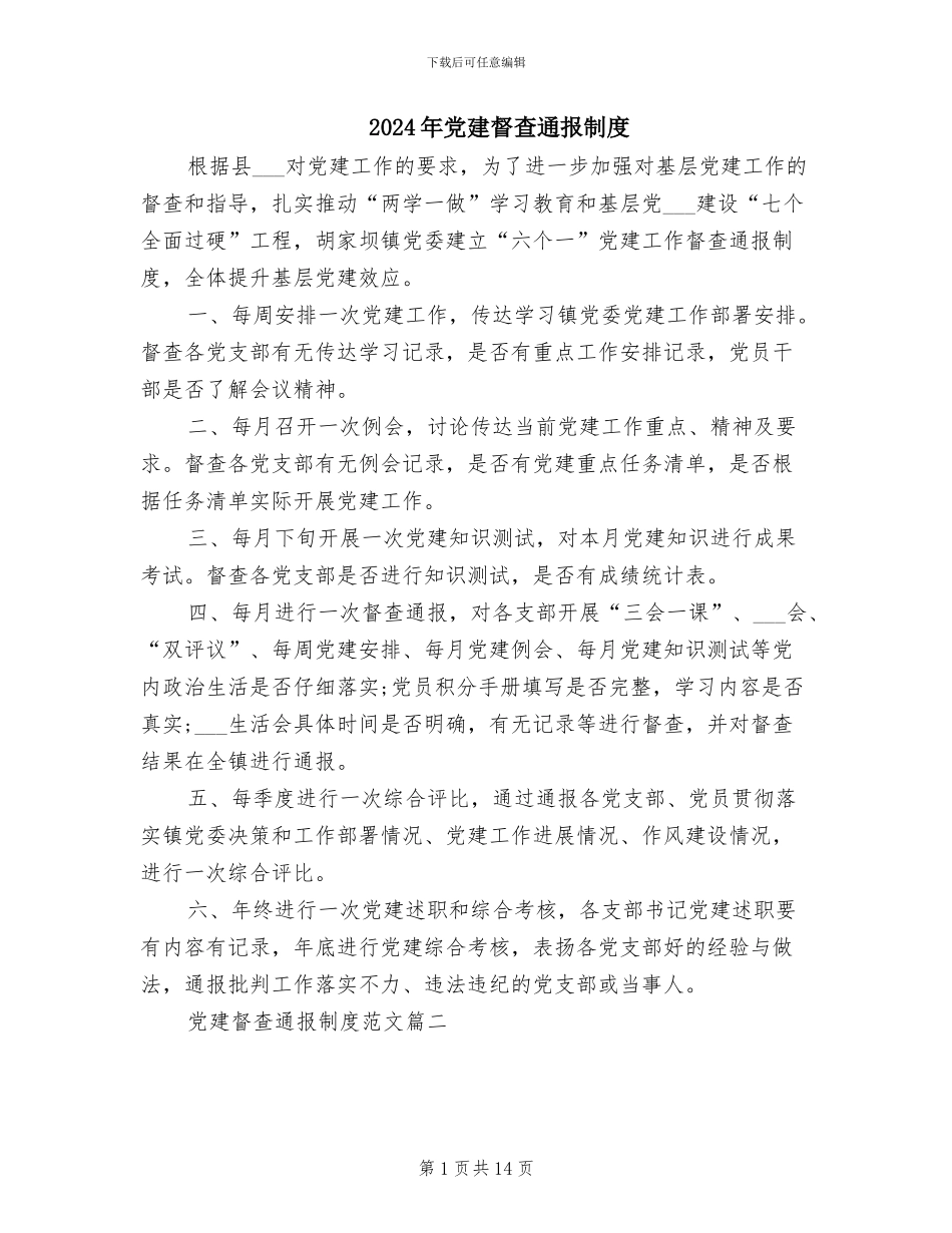 2024年党建督查通报制度_第1页