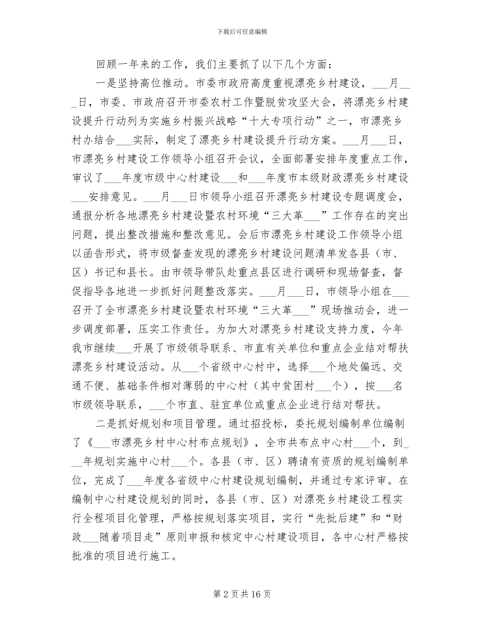 2024年全市美丽乡村建设总结_第2页