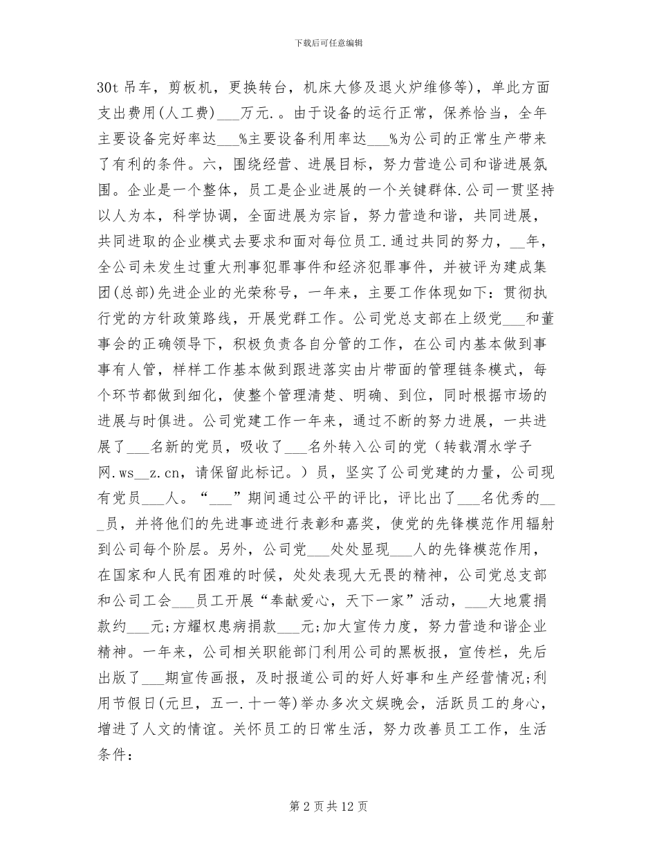 2024年公司副总年终总结_第2页