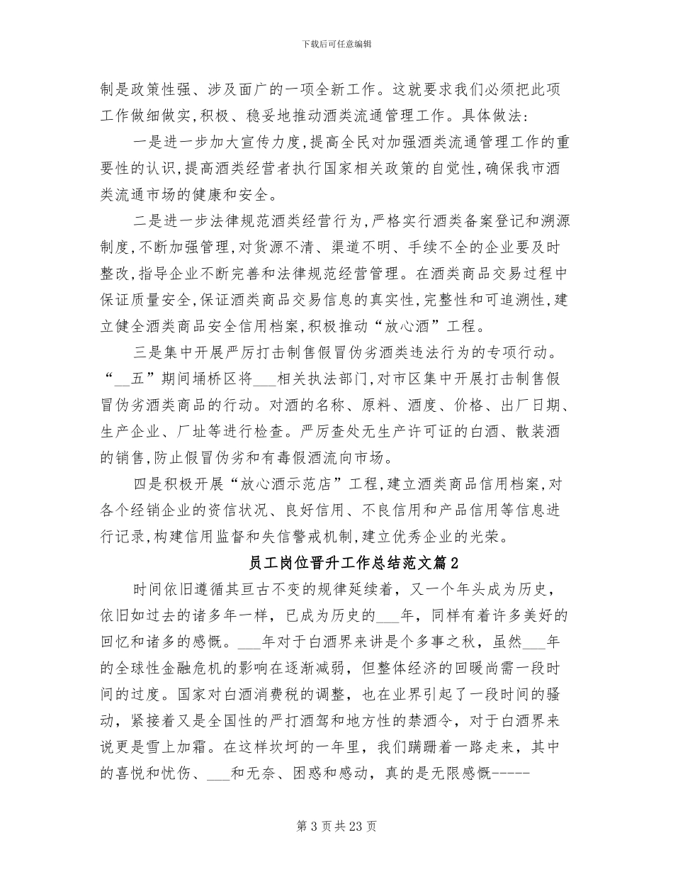 2024年公司员工岗位晋升工作总结范文_第3页