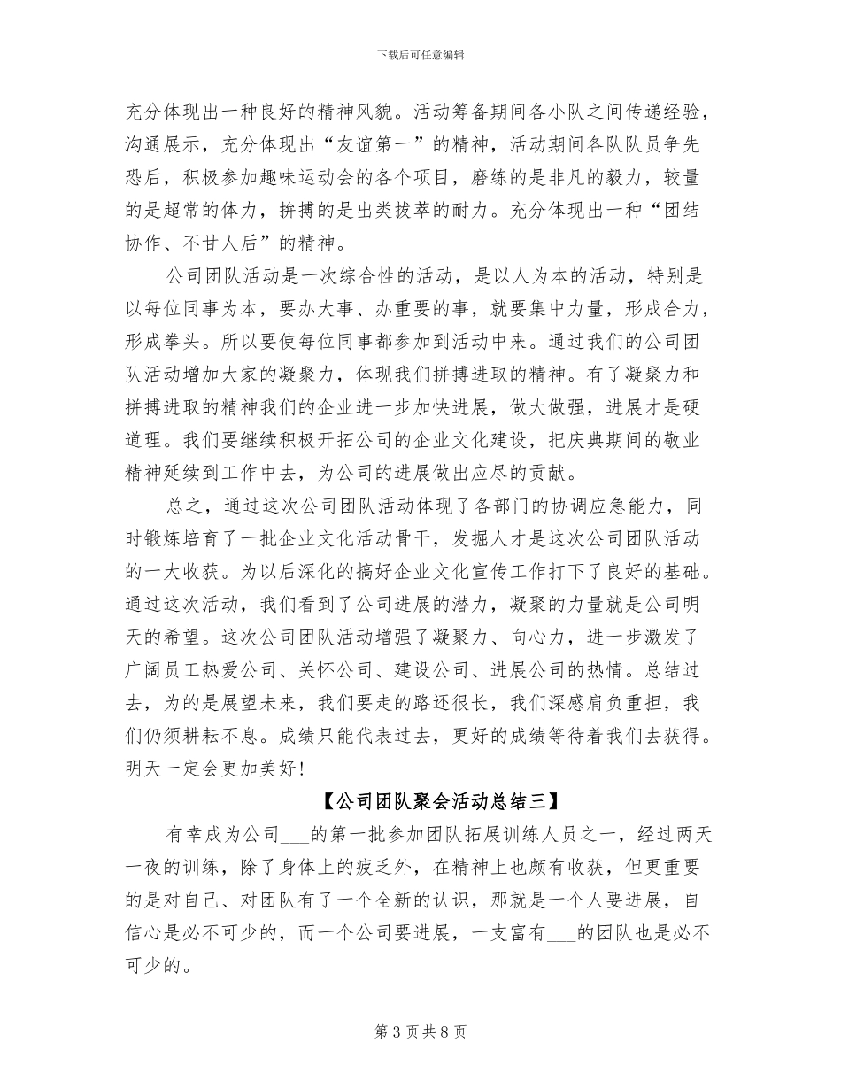 2024年公司团队聚会活动总结_第3页