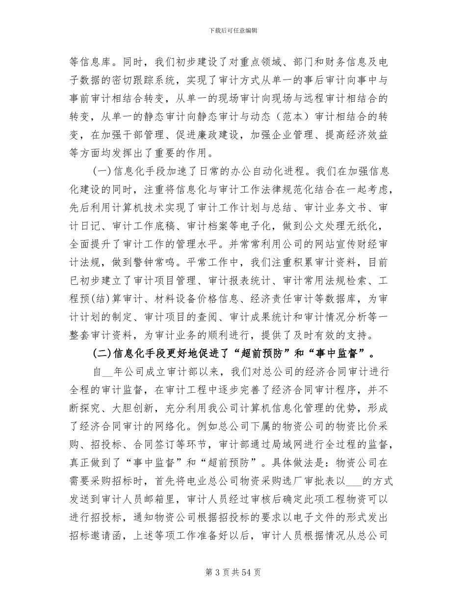 2024年公司审计工作总结报告_第3页