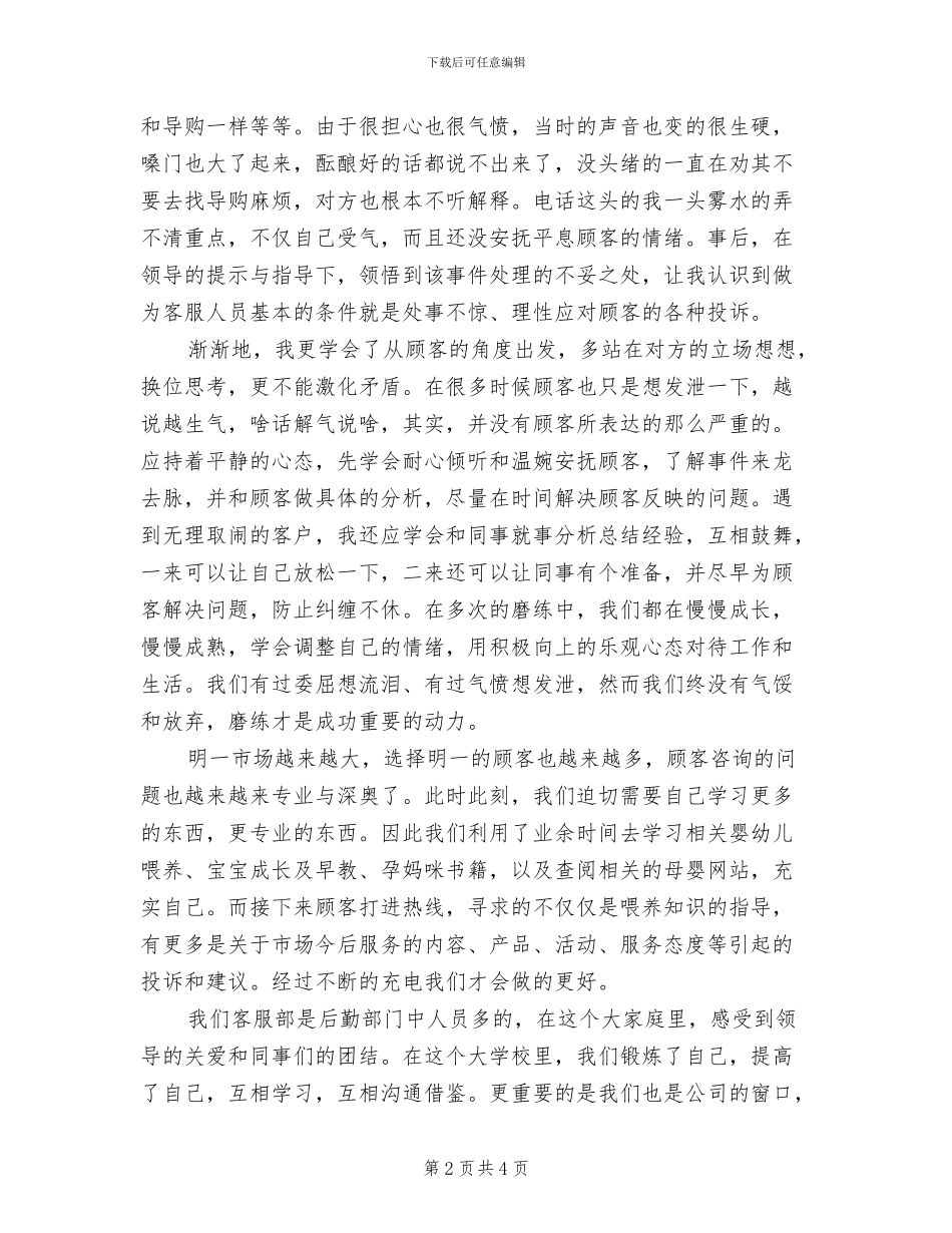 2024年公司客服年终总结_第2页