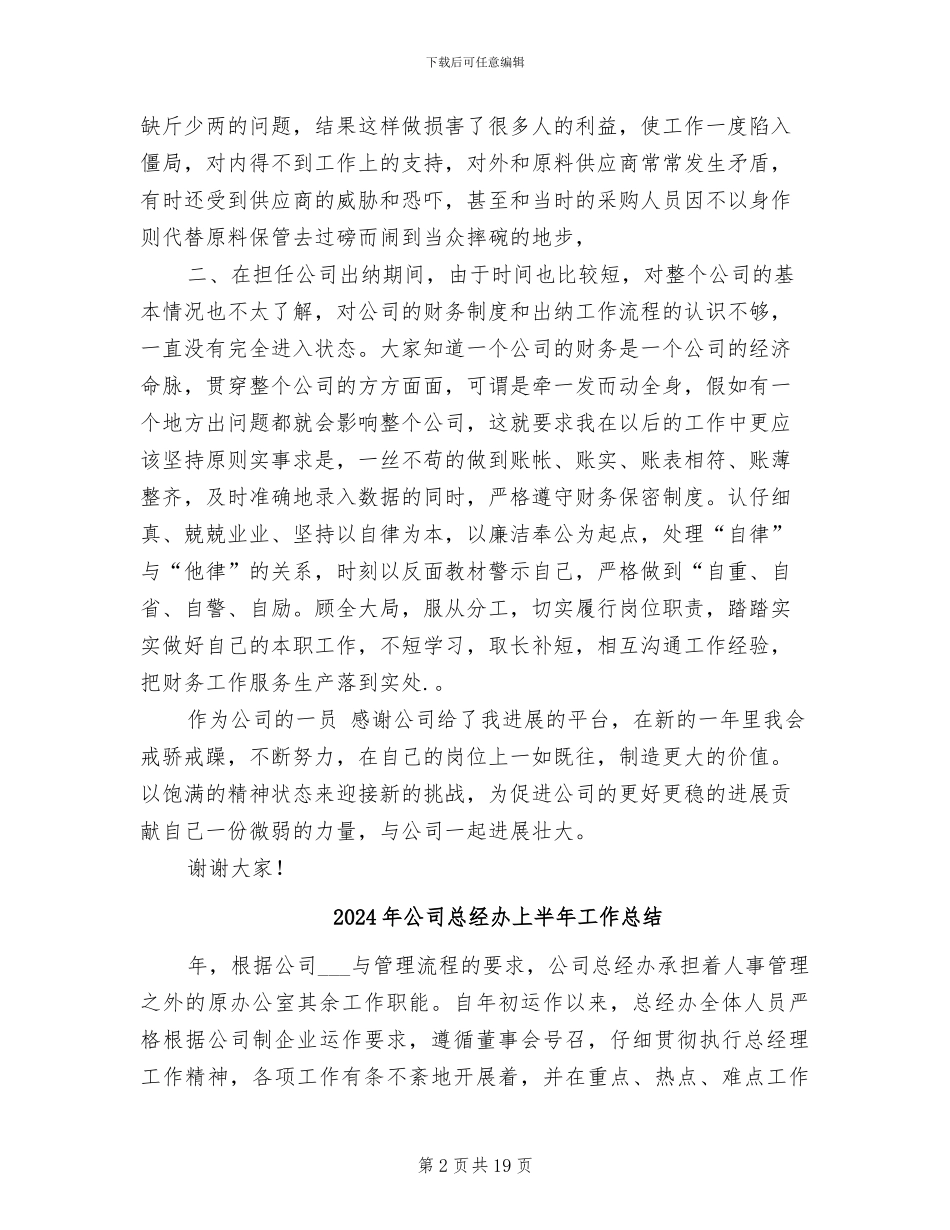 2024年公司总出纳个人总结_第2页