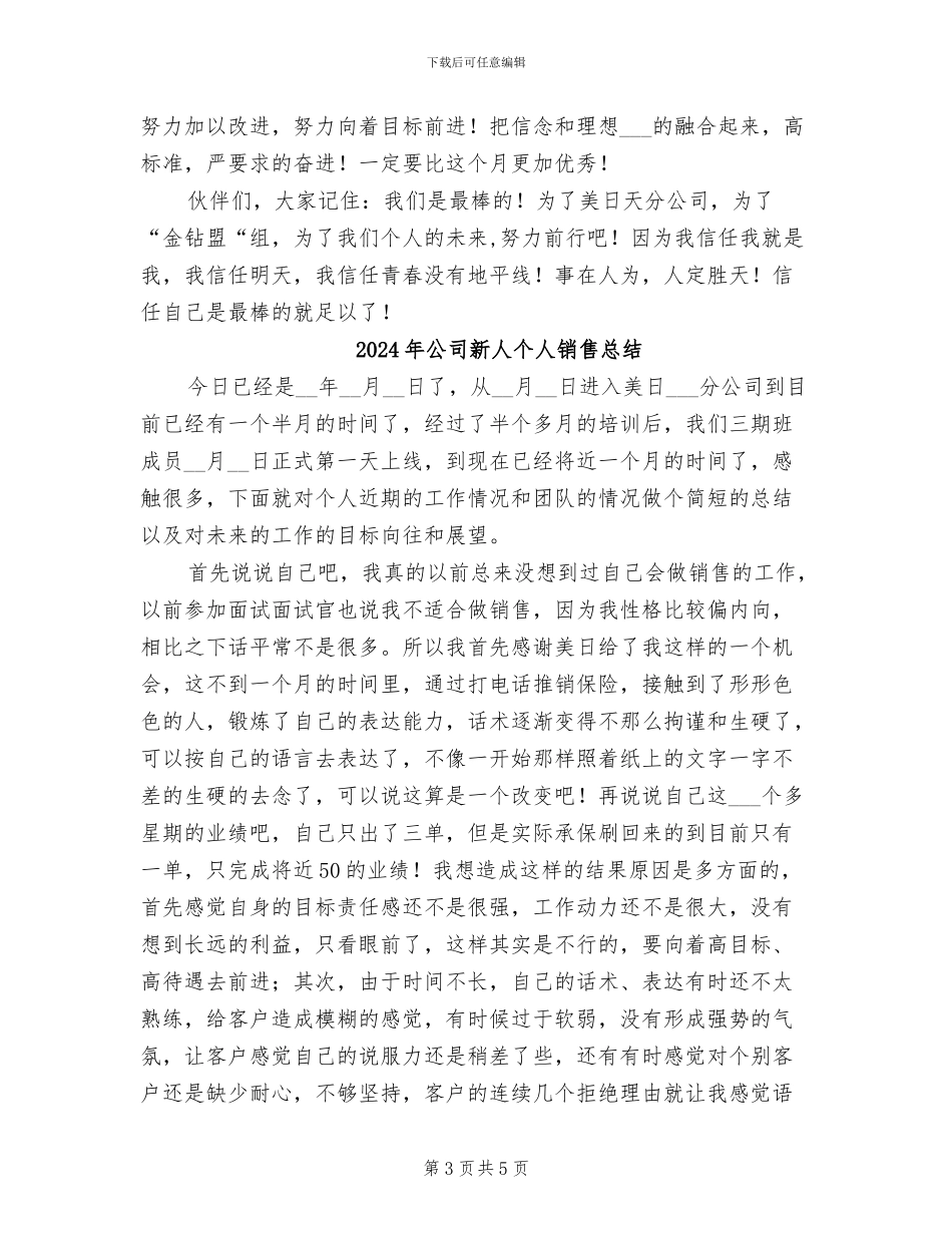 2024年公司新人个人销售年终总结_第3页