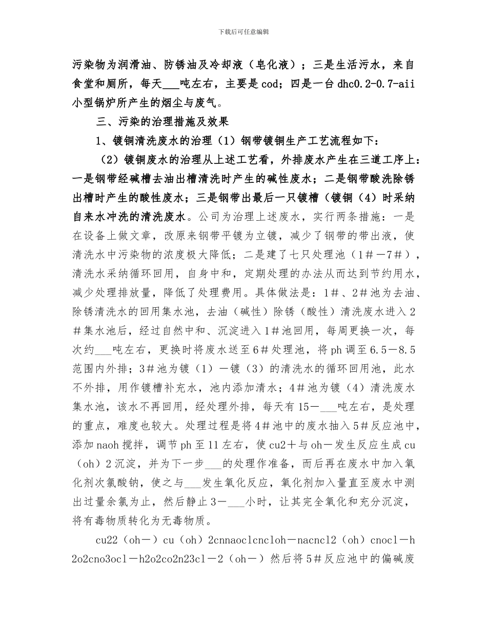 2024年公司污染治理工作总结范文_第2页