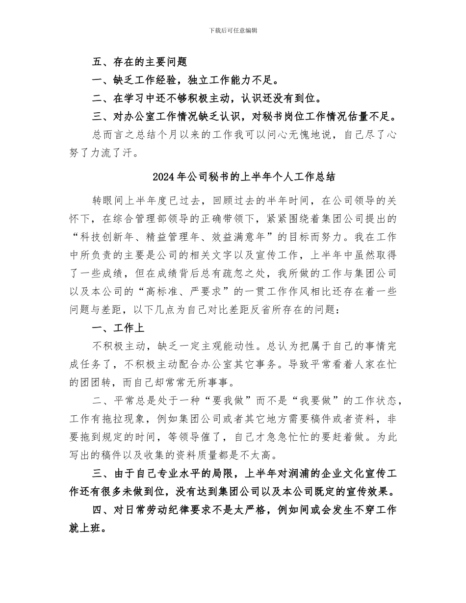 2024年公司秘书年终总结_第3页