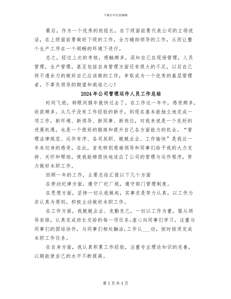 2024年公司管理者的工作总结范文_第3页