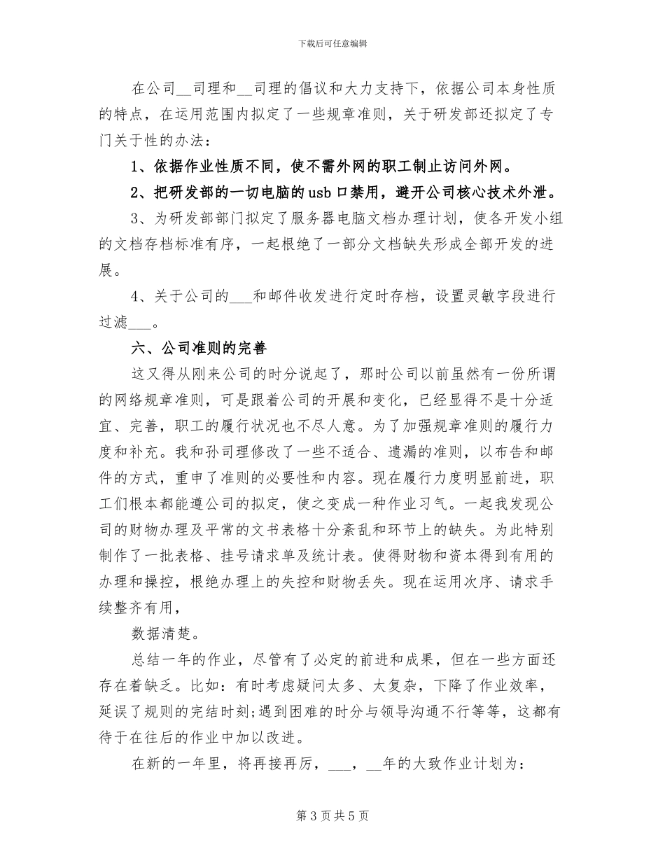 2024年公司网管工作总结_第3页