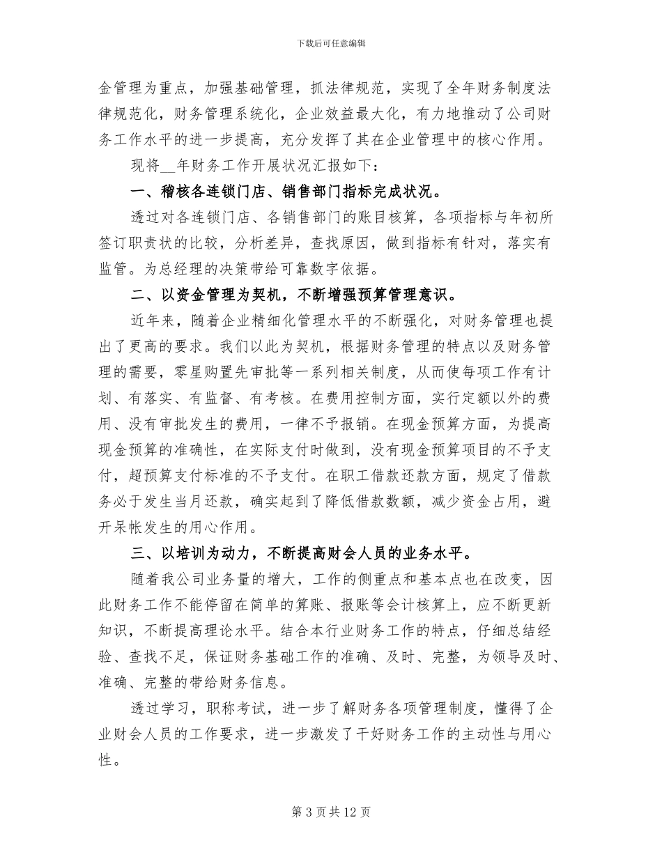2024年公司财务出纳年终工作总结_第3页