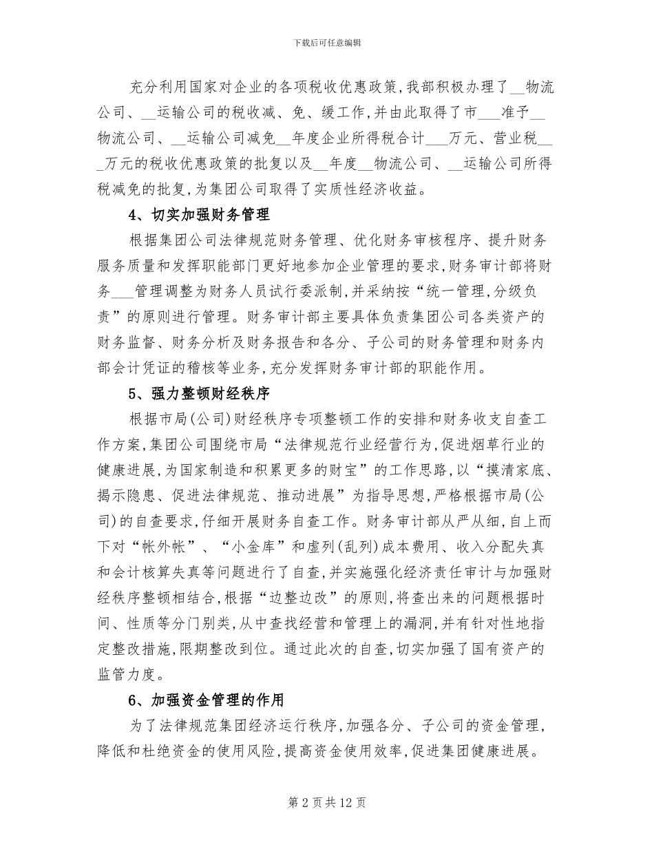 2024年公司财务审计工作年终总结_第2页