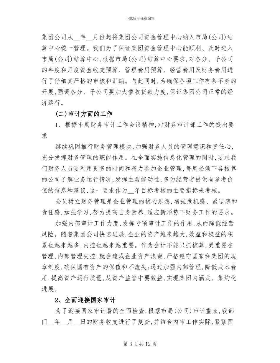 2024年公司财务审计工作年终总结_第3页