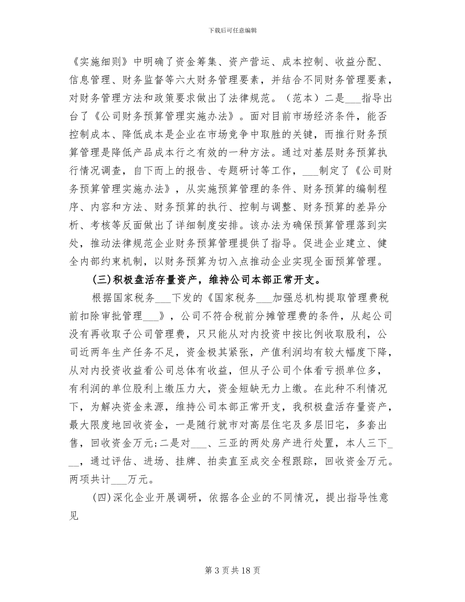 2024年公司财务负责人工作小结_第3页