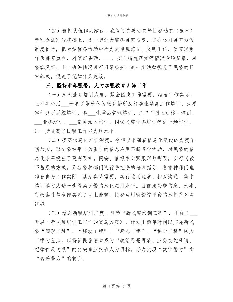 2024年公安机关各警种工作总结_第3页
