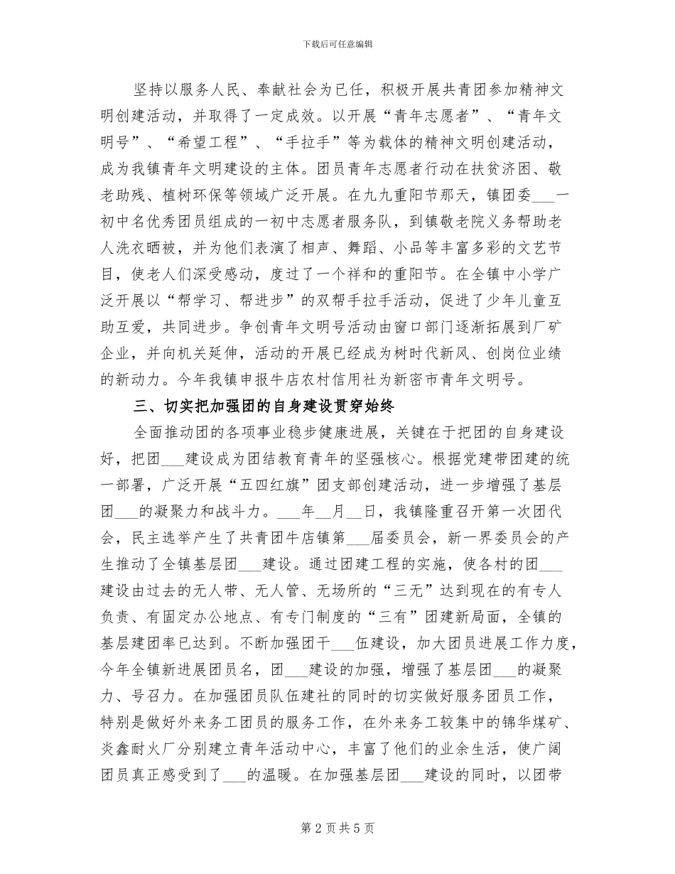 2024年共青团镇委员会年工作总结_第2页