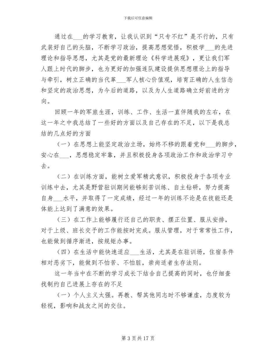 2024年军旅生涯总结范文_第3页