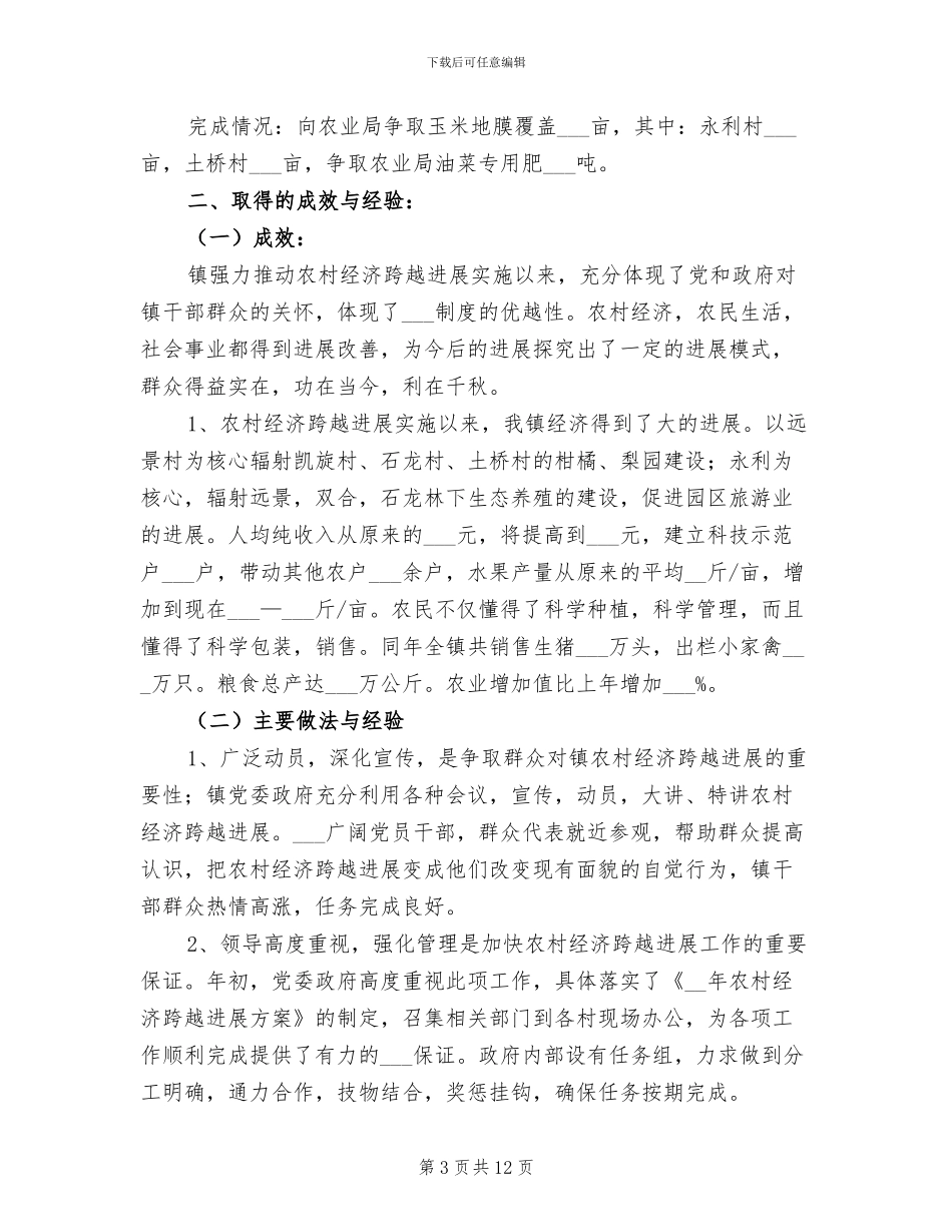 2024年农业与农村经济工作总结_第3页