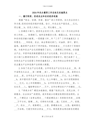 2024年农办履职工作总结及实施要点