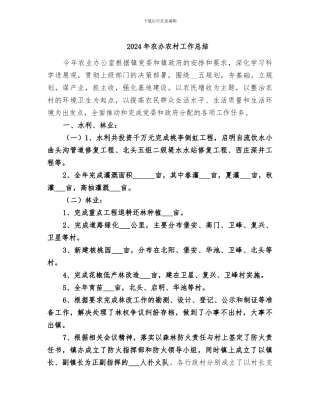 2024年农办农村工作总结