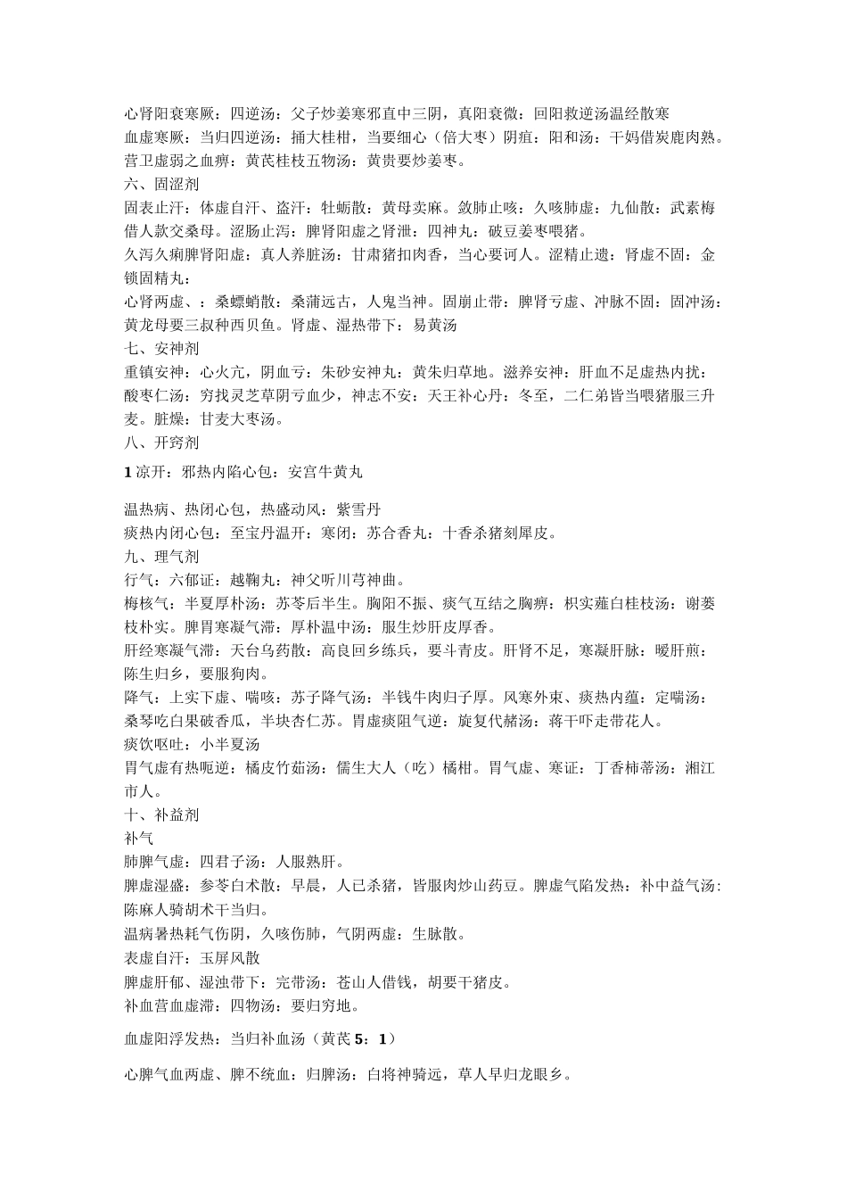 方剂总结及速记歌诀_第3页
