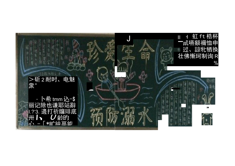 防溺水黑板报_第1页