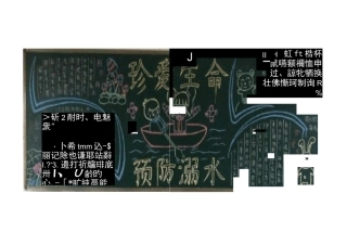 防溺水黑板报