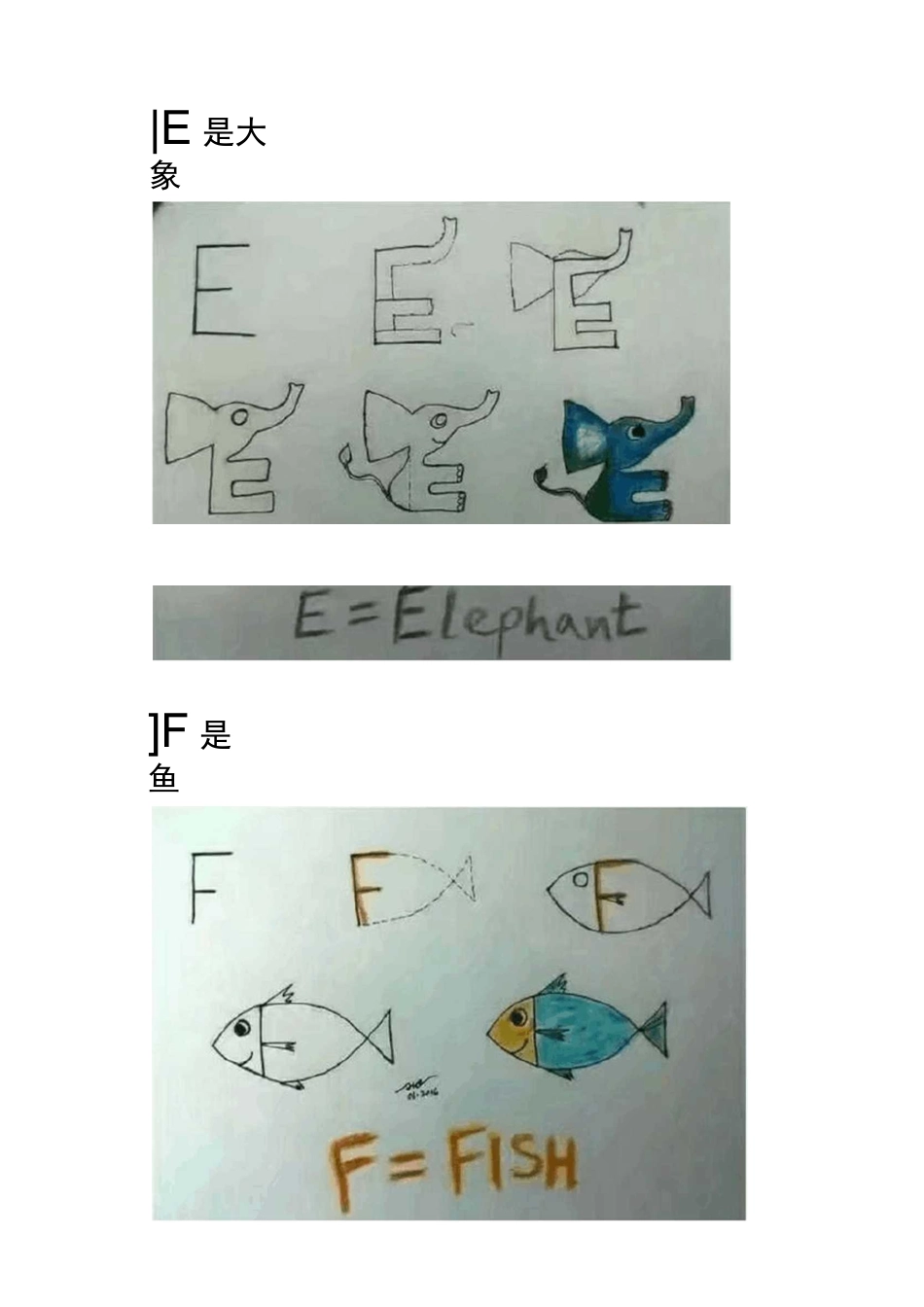 英文字母图画_第3页