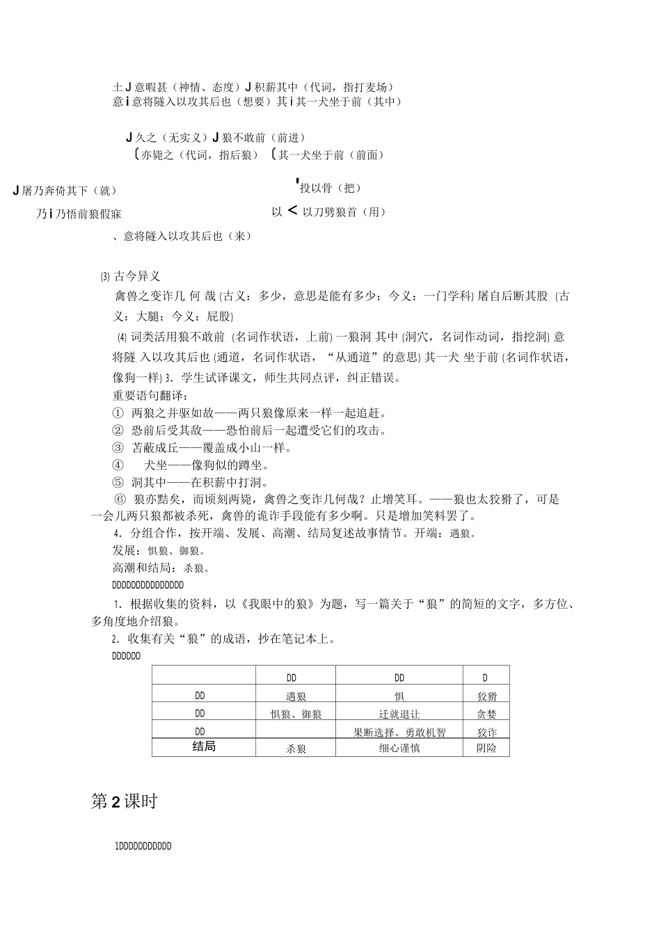 18 狼 大赛获奖教案_第2页