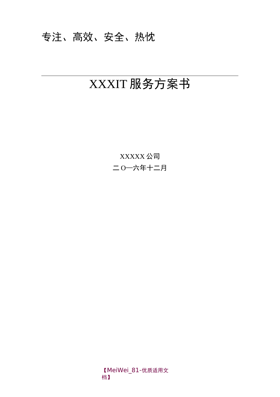 IT维护方案建议_第1页