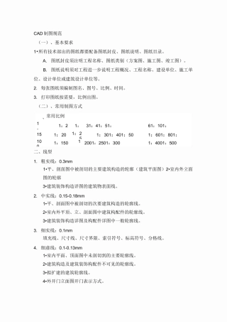 CAD制图规范出图