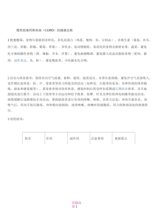COPD的健康宣教