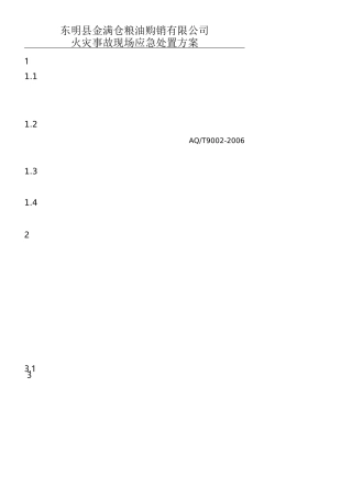 现场应急处置方案(火灾)