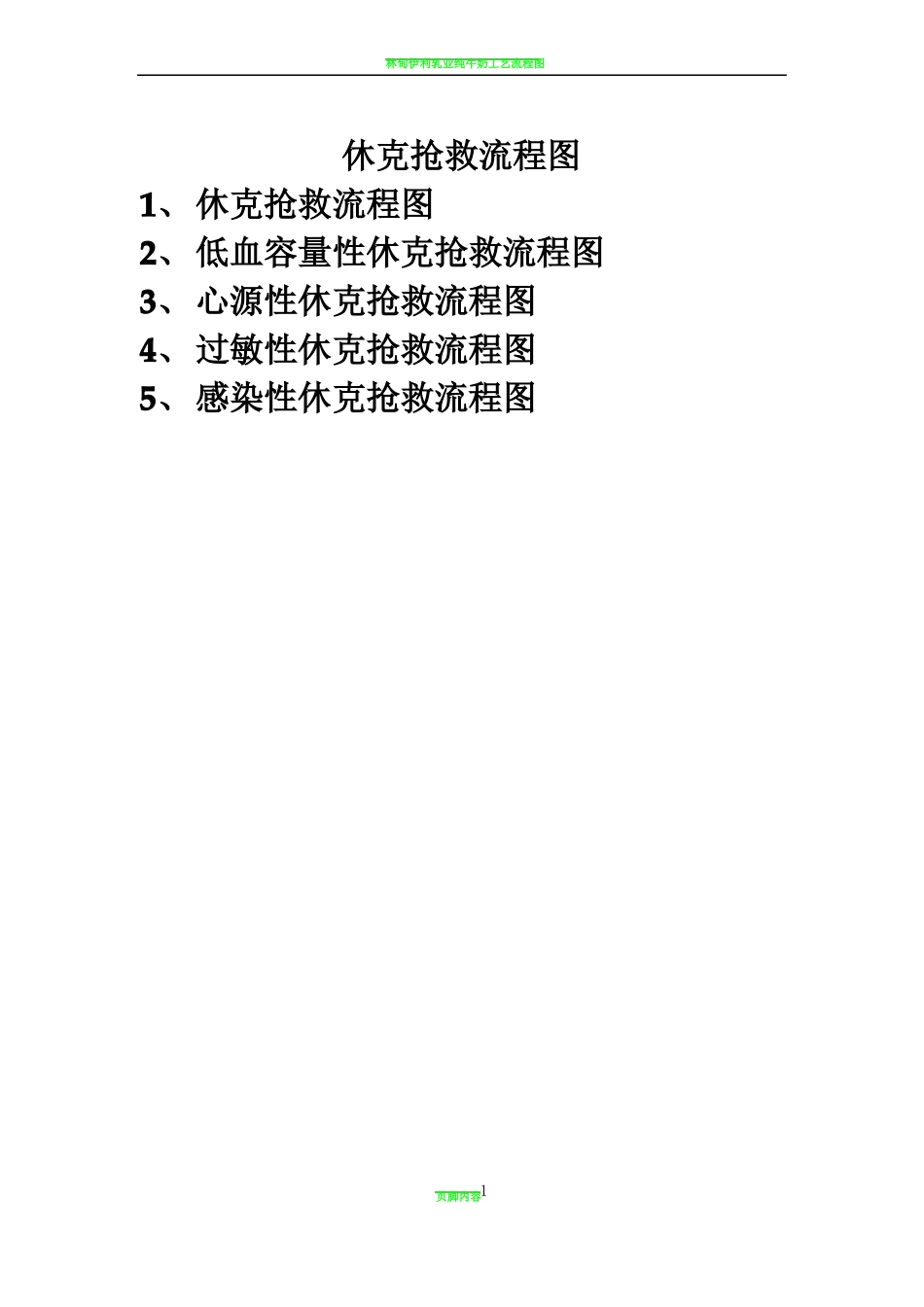 休克抢救流程图_第1页