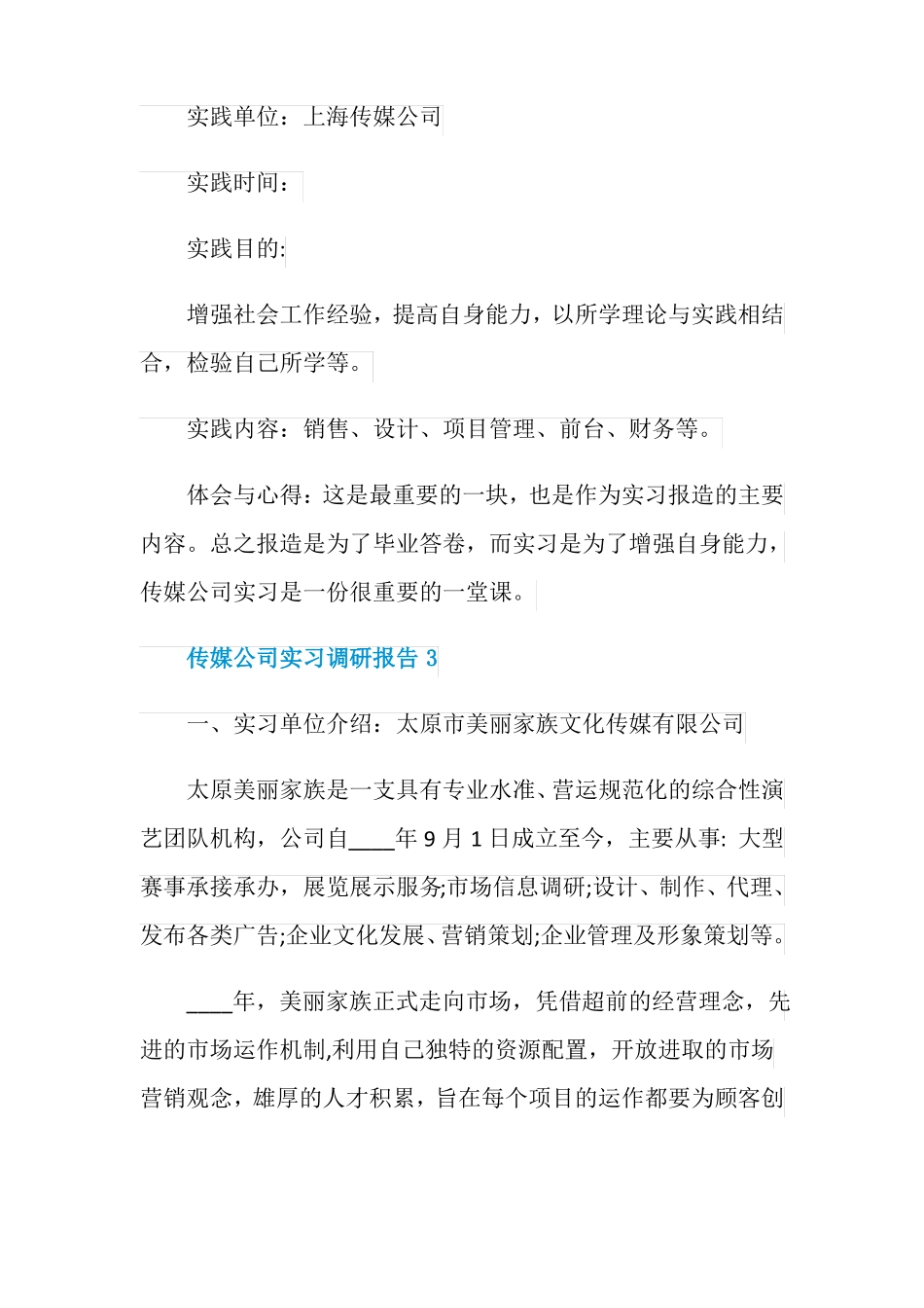 传媒公司实习调研报告_第3页