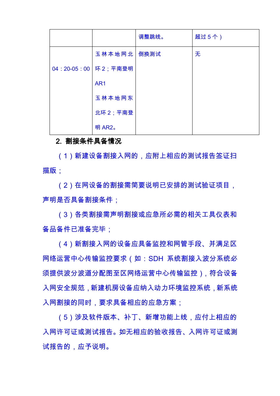 传输设备割接方案模板_第2页