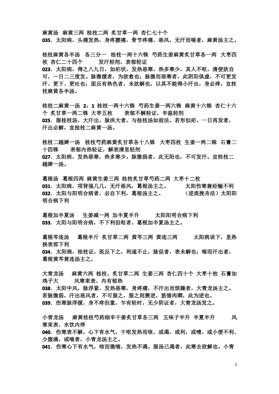 伤寒论必背条文_第2页