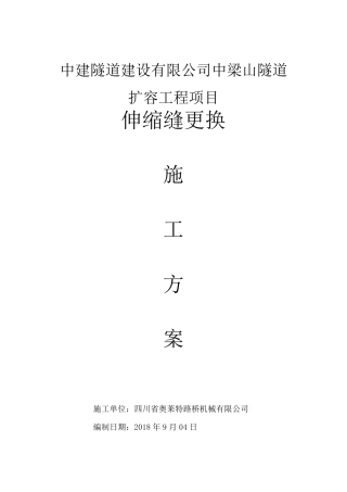 伸缩缝更换施工方案