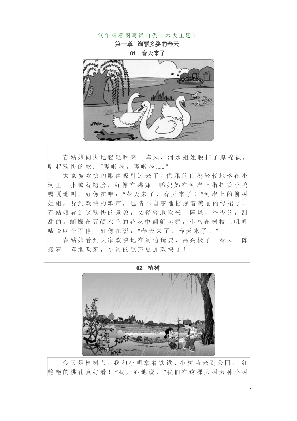 低年级看图写话归类六大主题_第1页