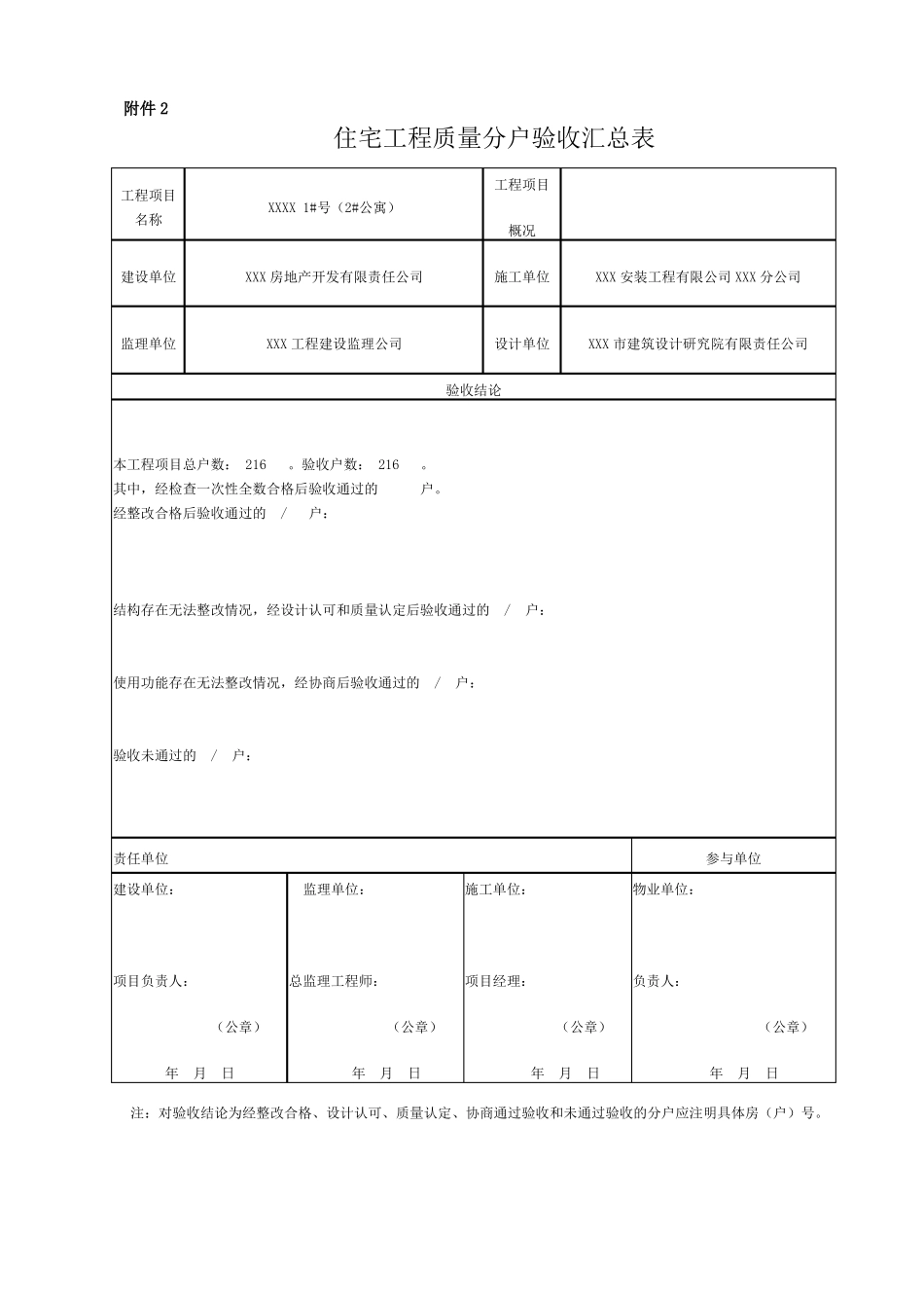住宅工程质量分户验收表格及填写范本_第3页