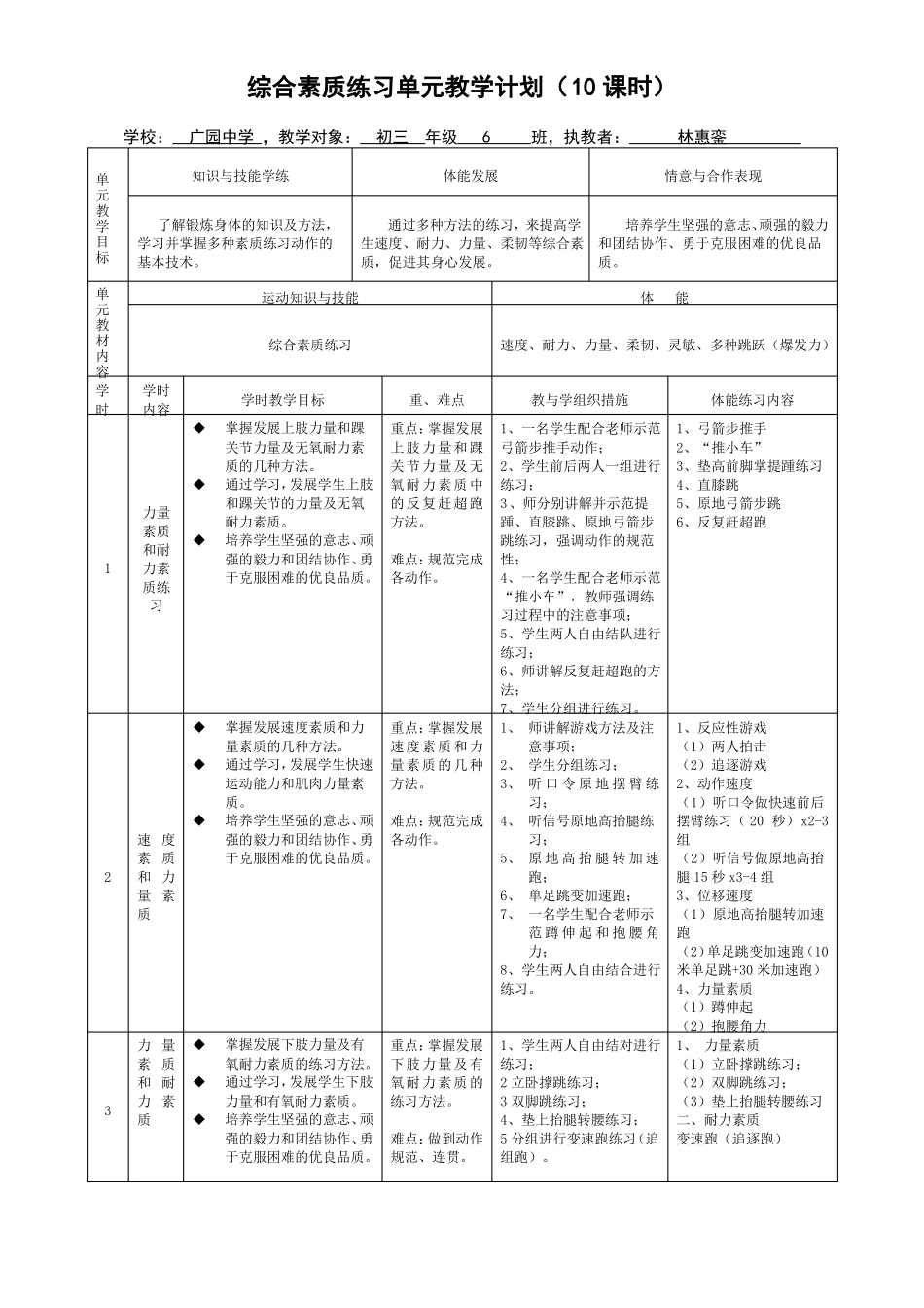 体能训练公开课教案_第1页