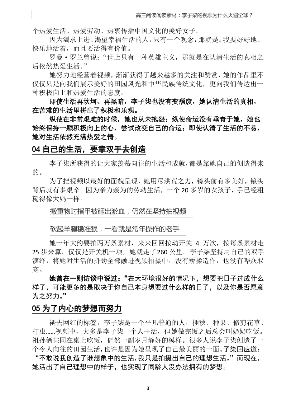 作文素材李子柒_第3页