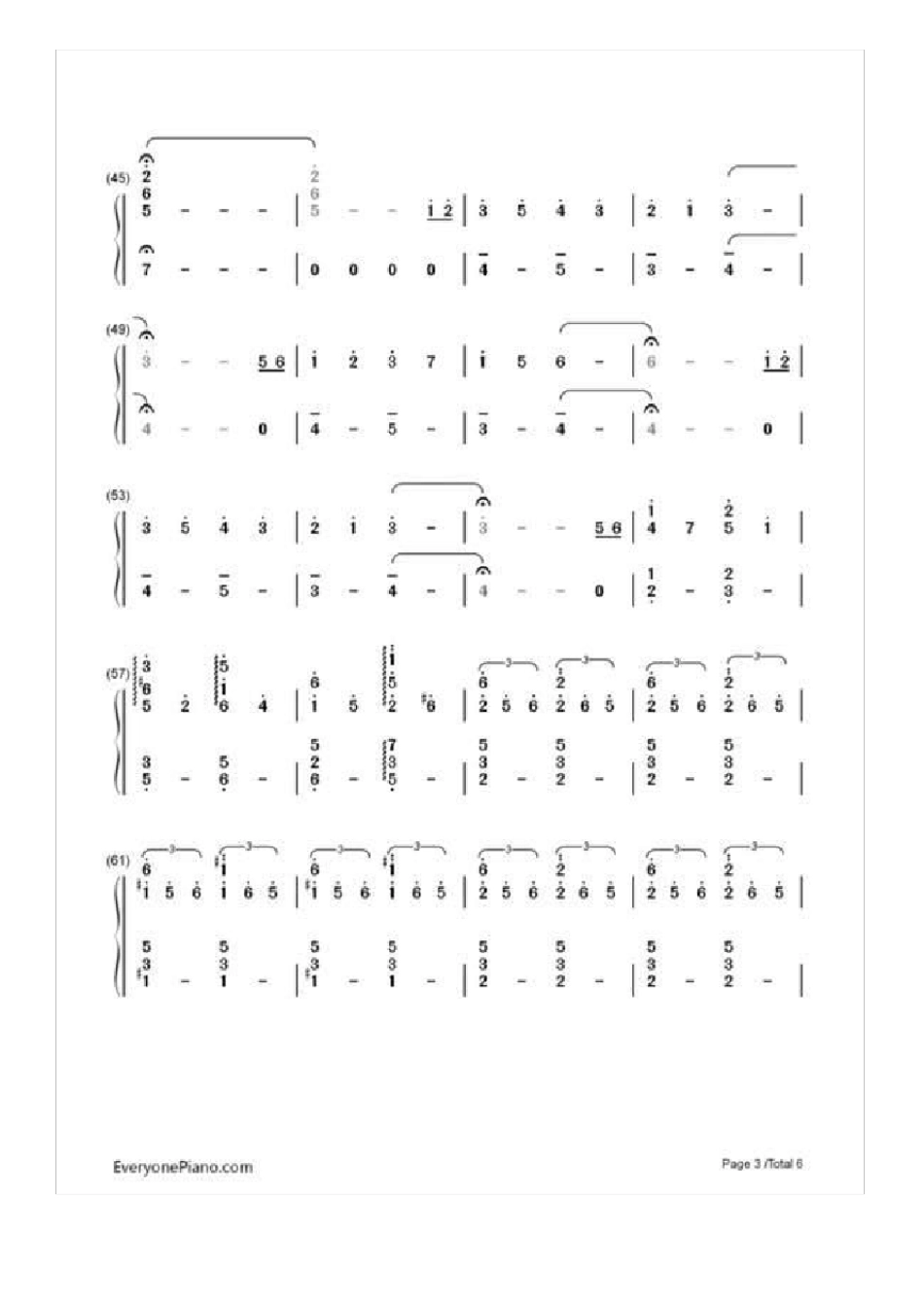 你的名字三叶的主题曲,新海诚简谱-三叶的主题音乐简谱_第3页