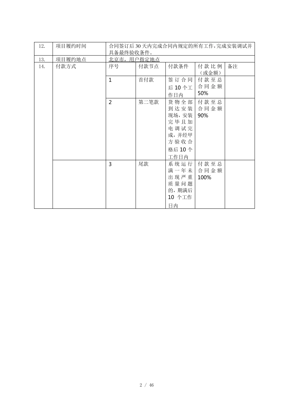 信息类采购需求模板_第2页