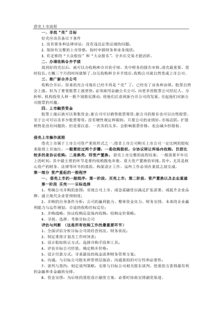 借壳上的详细流程