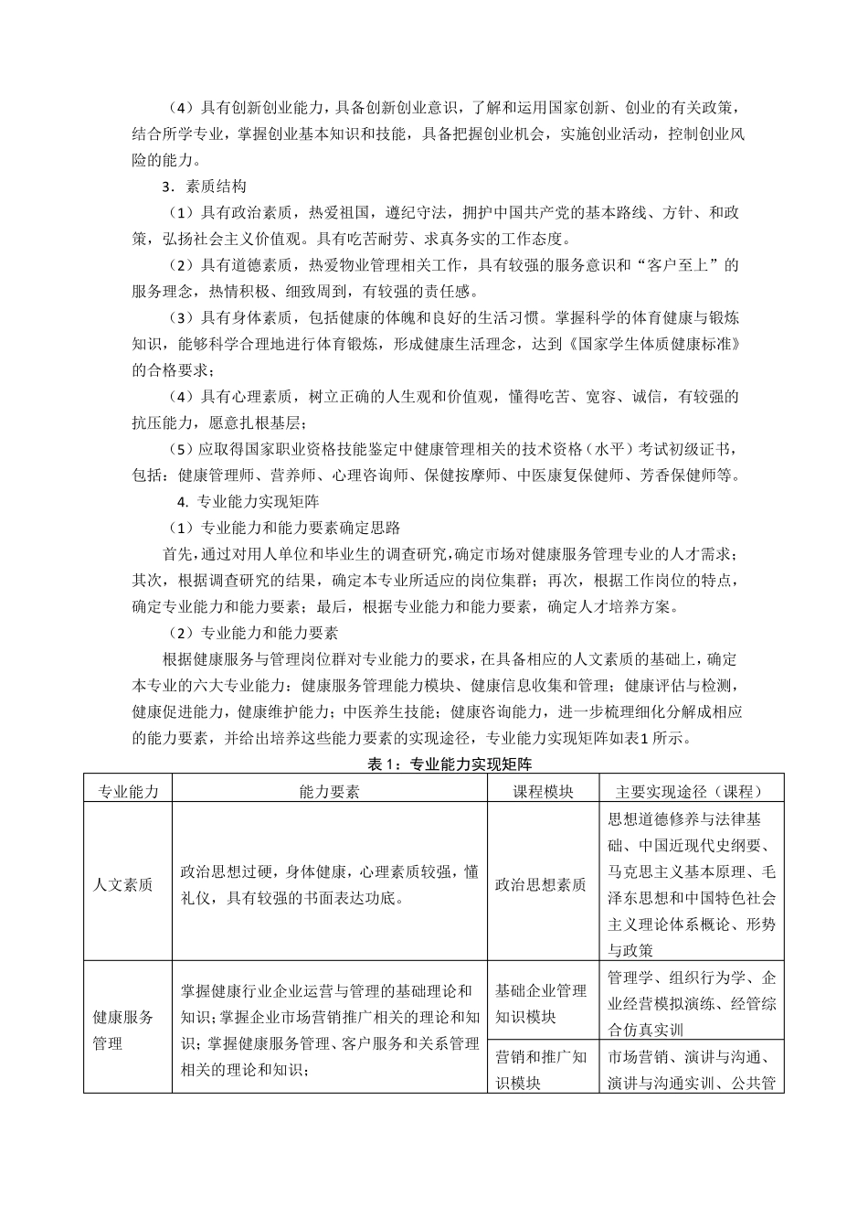 健康服务与管理专业本科人才培养方案_第2页
