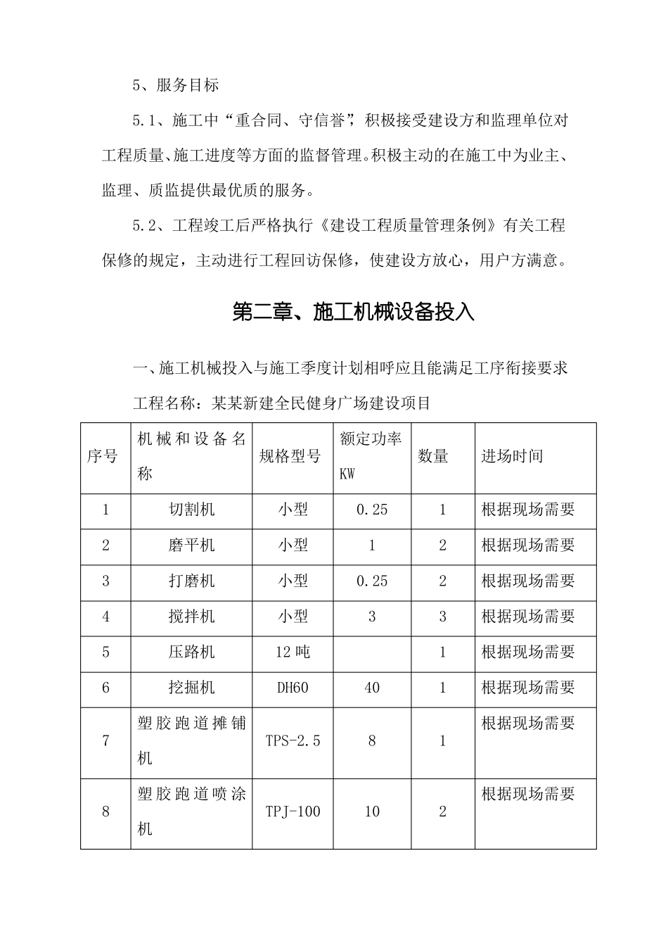 健身广场项目施工组织设计_第3页