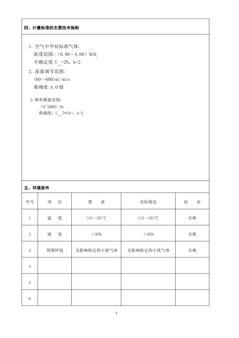 催化燃烧式甲烷测定器计量标准技术报告_第3页