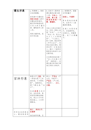 儒林外史人物形象复习