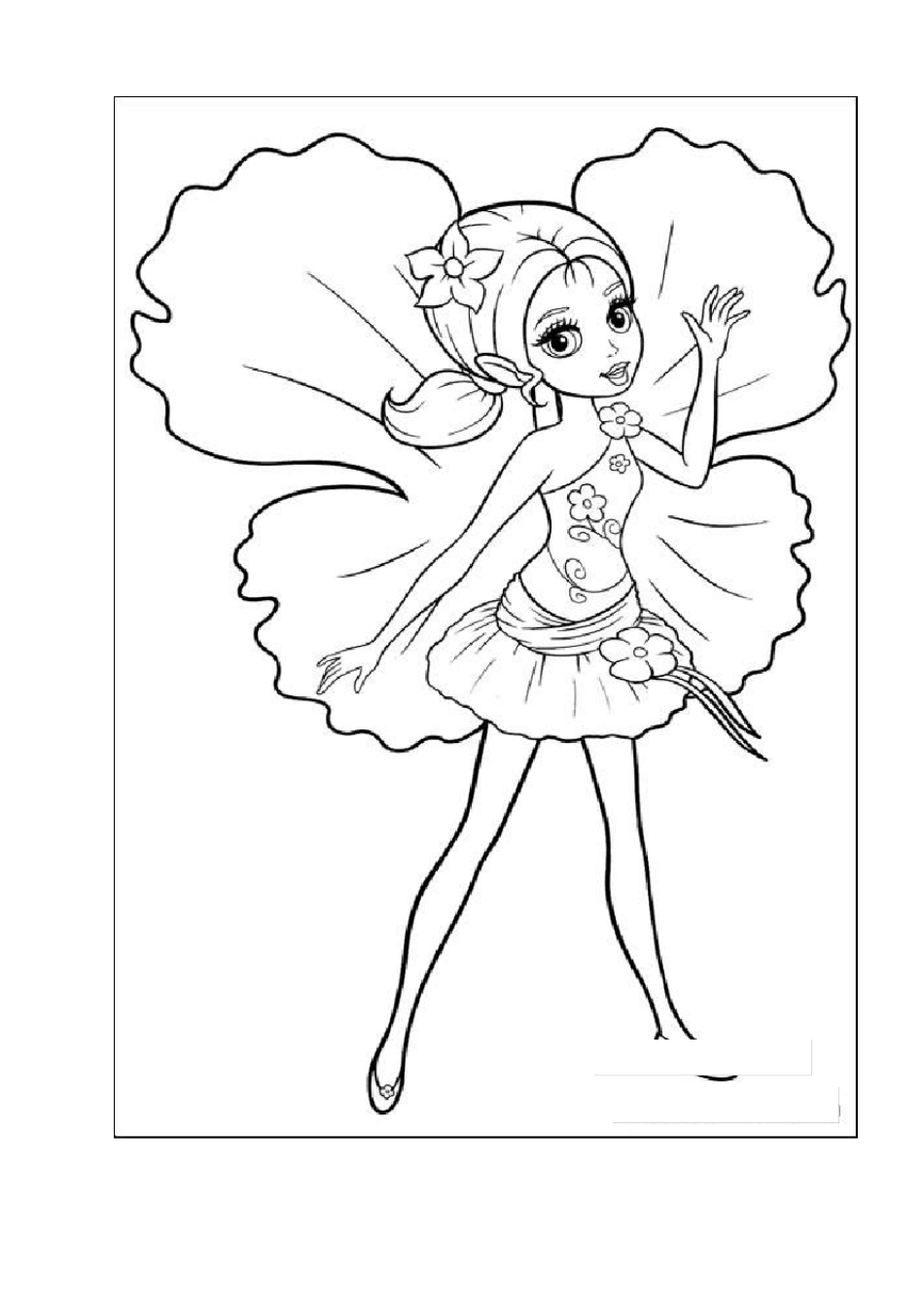 儿童公主涂色画_第1页